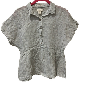 Catherine Malandrino striped linen blouse, XS 🔵